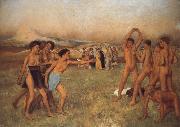 Germain Hilaire Edgard Degas Young Spartans Exercising china oil painting reproduction